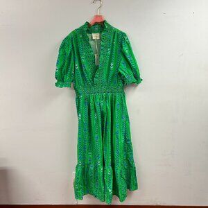 Vibrant Ruffle Smocked Midi Dress - WC4861